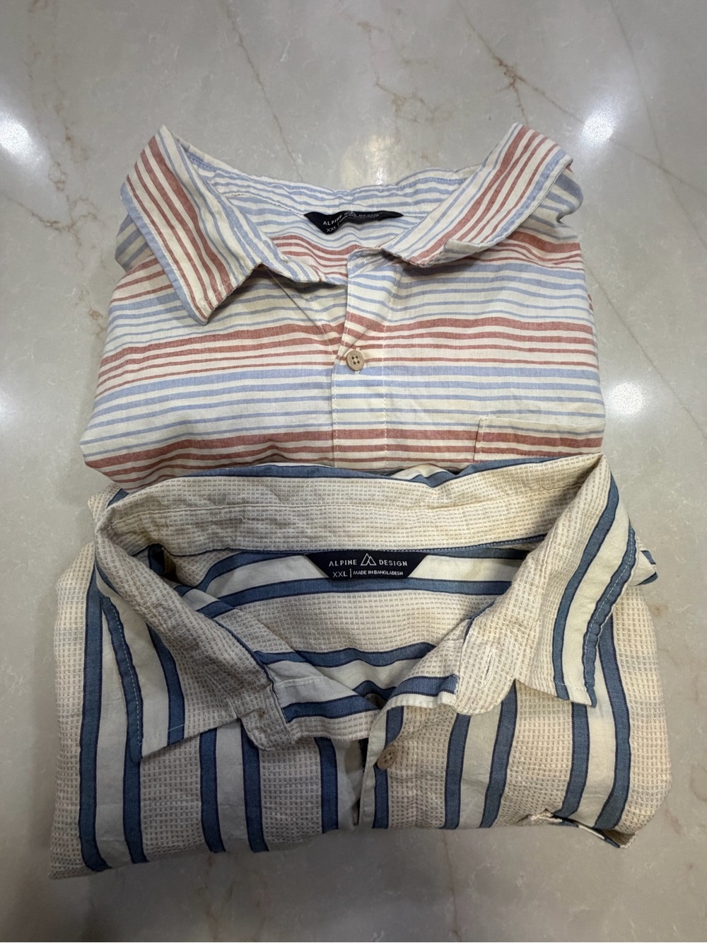 Lot of 2 Mens Alpine Design Short Sleeve Button Down Shirts Size XXL